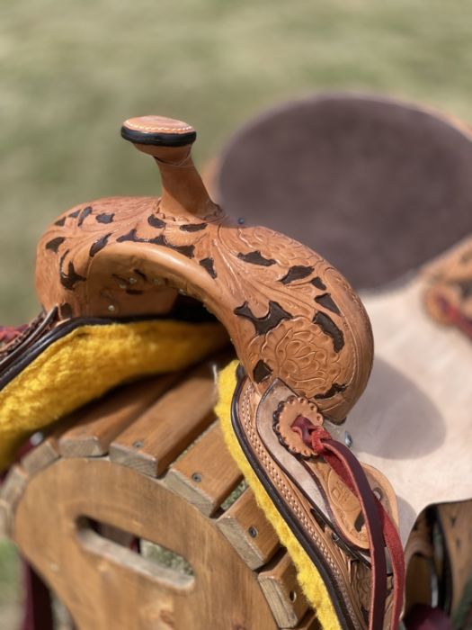 Dale Rodrigez Floral Tooled Barrel Saddle