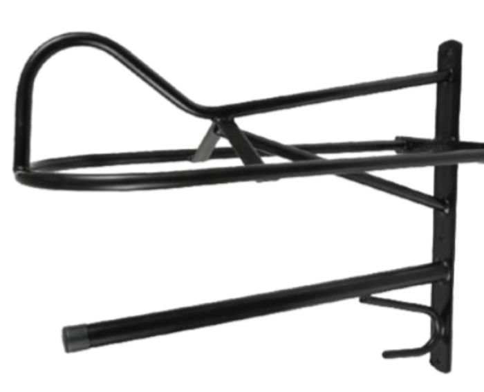 Saddle rack with pad bar and bridle hook