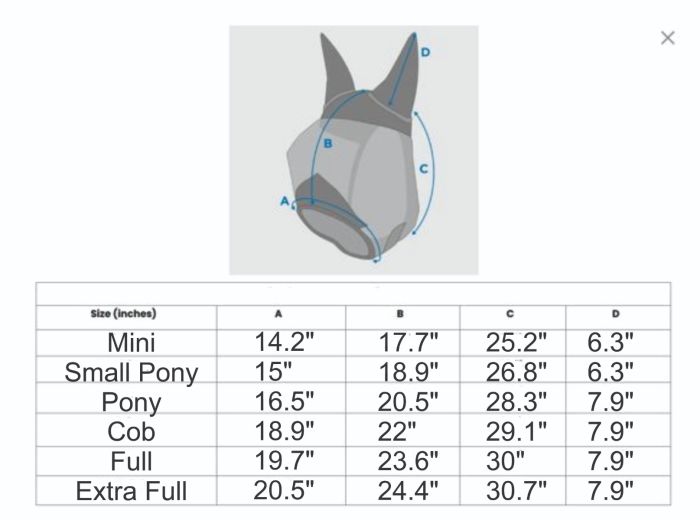 Canadian Horsewear Full Face Lycra Bug Eye Fly Mask