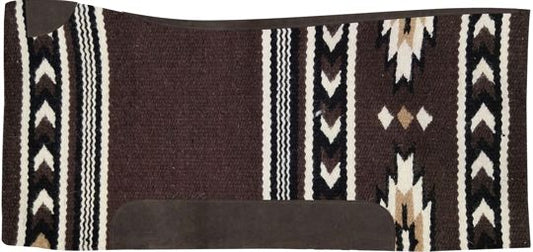 Wool top contoured saddle pad