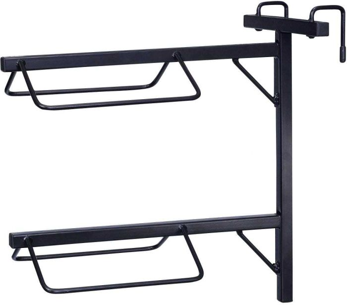 Portable over the fence double saddle rack