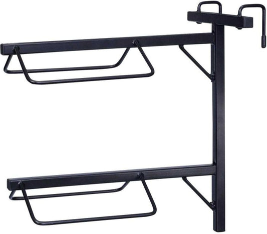 Portable over the fence double saddle rack