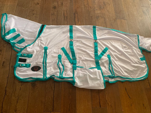 Mini/Yearling Size, Tech Equestrian Soft mesh Flysheet w/attached neck