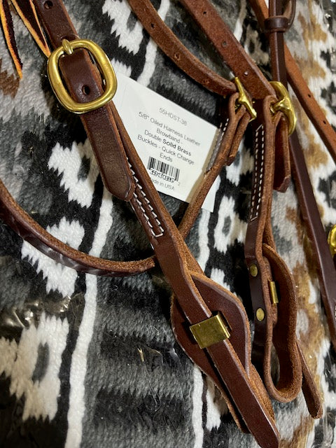 Hand Oiled Browband Quick Change headstall