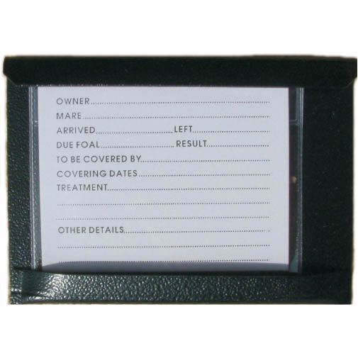 Stall card holder